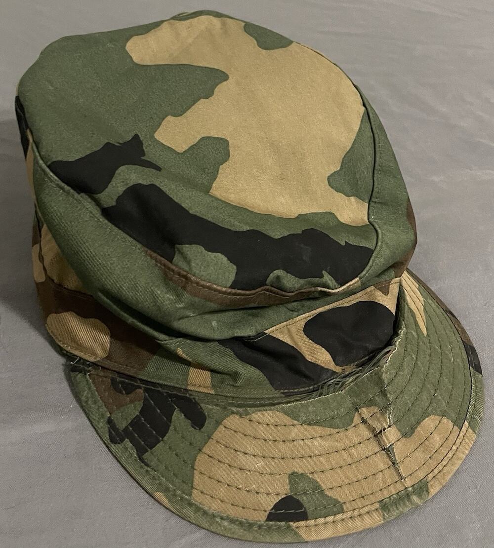 Vintage Military Cold Weather Camouflage Flap Hat Cap Size 7 3/8